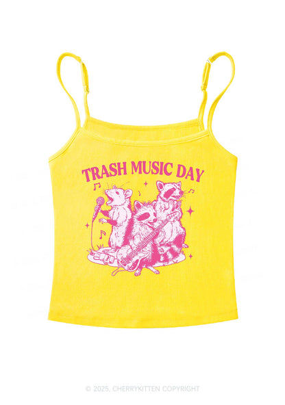 Trash Music Day Y2K Spaghetti Strap Cami Cherrykitten