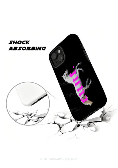 Pink Cxxt Horse Y2K Phone Case Cherrykitten