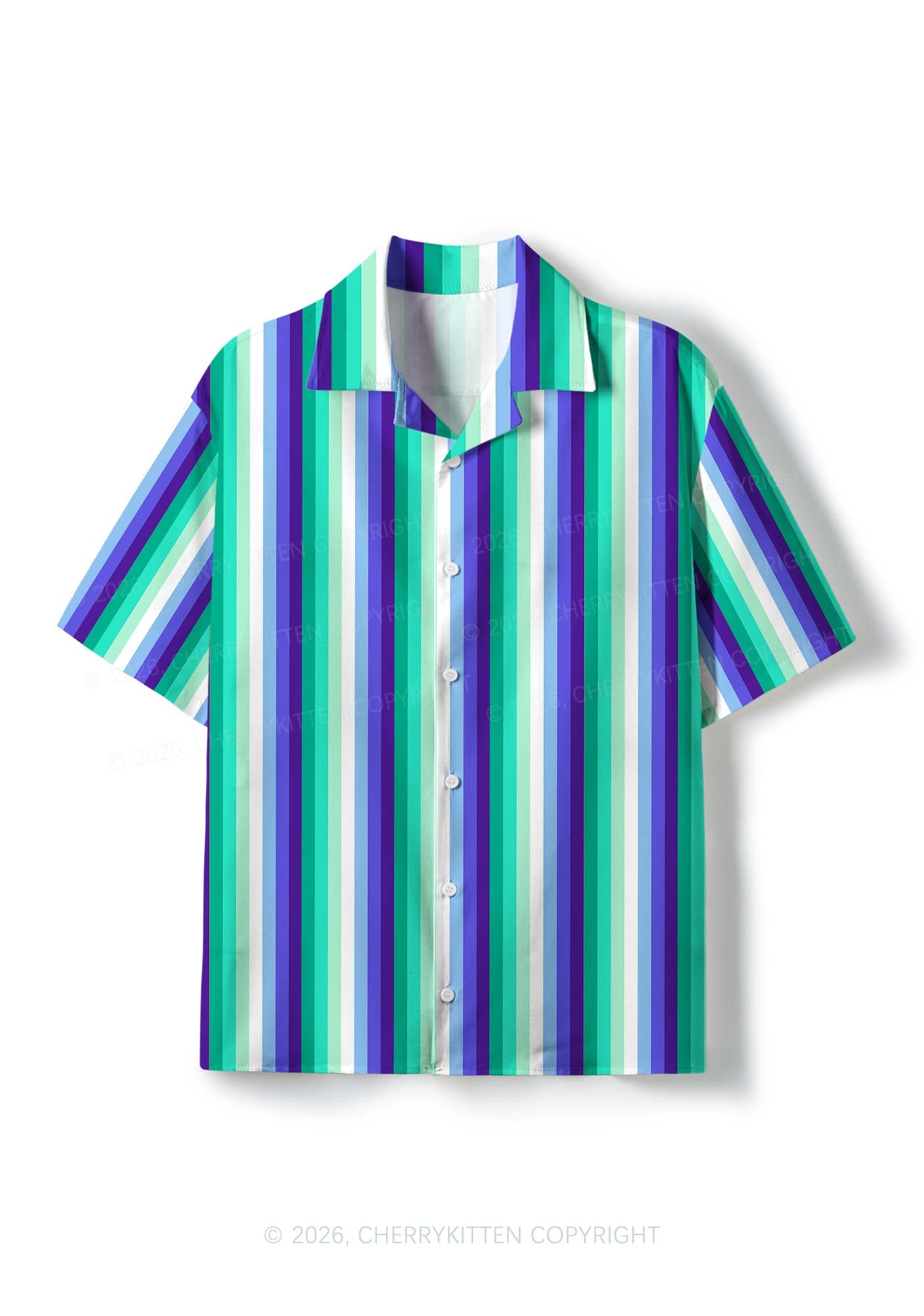 Gay Flag Pride Y2K Print Hawaiian Shirt Cherrykitten