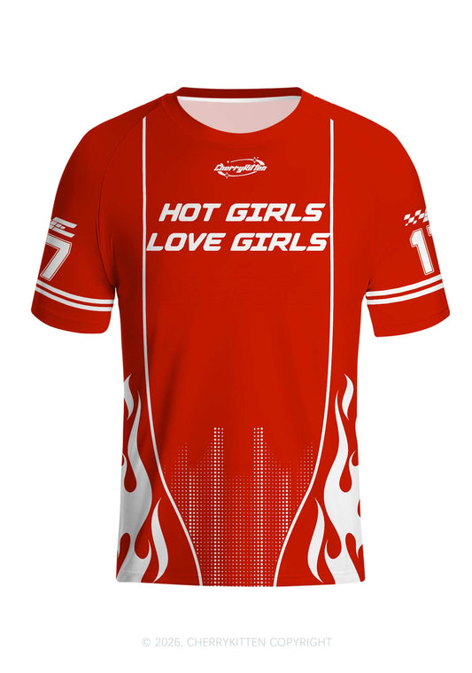 Hot Girls Love Girls Pride Y2K Football Jersey Shirts Cherrykitten