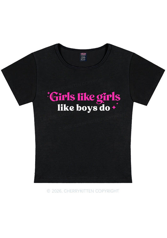 Girls Like Girls Like Boys Do Pride Y2K Baby Tee Cherrykitten
