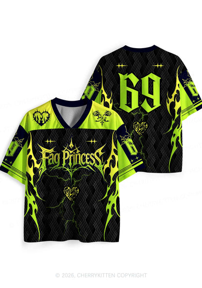 Green Gothic Fag Princess Pride Y2K Sport Jersey Shirts Cherrykitten