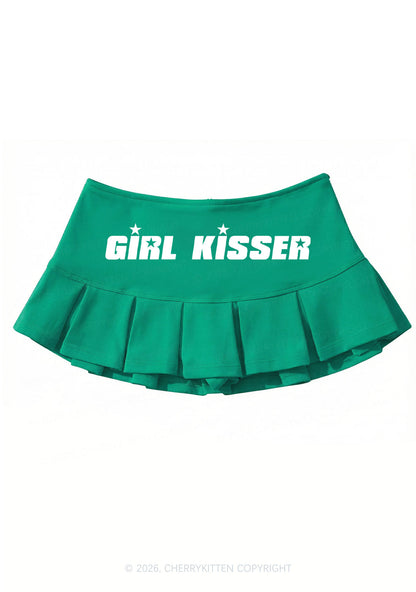 Girl Kisser Pride Y2K Mini Pleated Skirts Cherrykitten