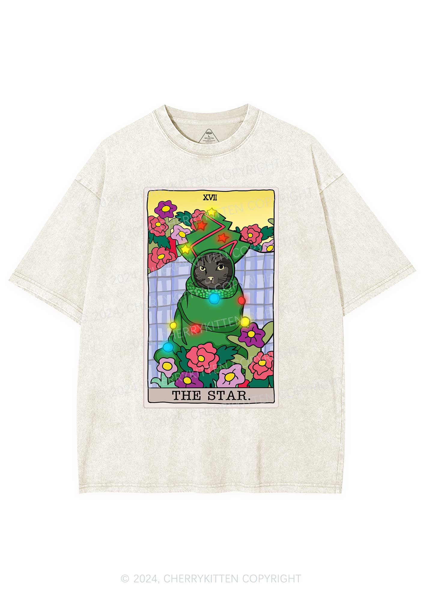 The Star Cat Y2K Washed Tee Cherrykitten