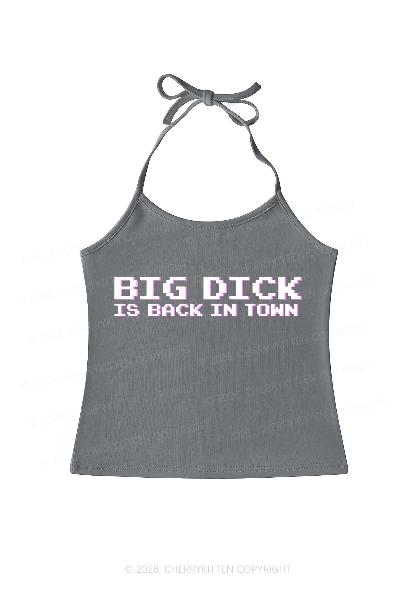 Big Is Back In Town Y2K Halter Neck Cami Cherrykitten