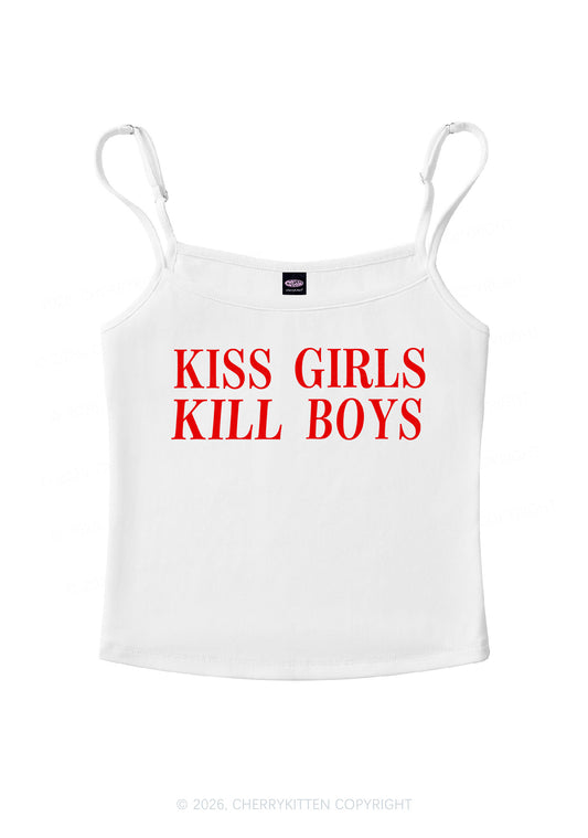 Kiss Girls Kill Boys Pride Y2K Spaghetti Strap Cami Cherrykitten