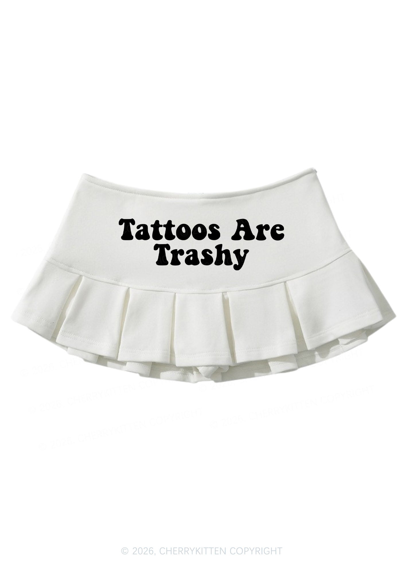 Tattoos Are Trashy Y2K Mini Pleated Skirts Cherrykitten