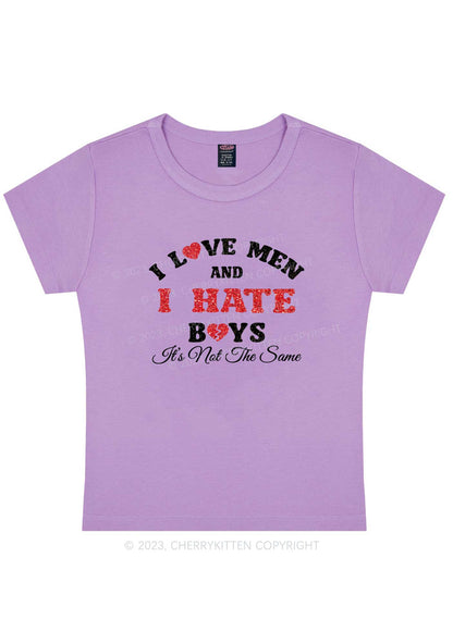 Curvy I Hate Boys Y2K Baby Tee Cherrykitten