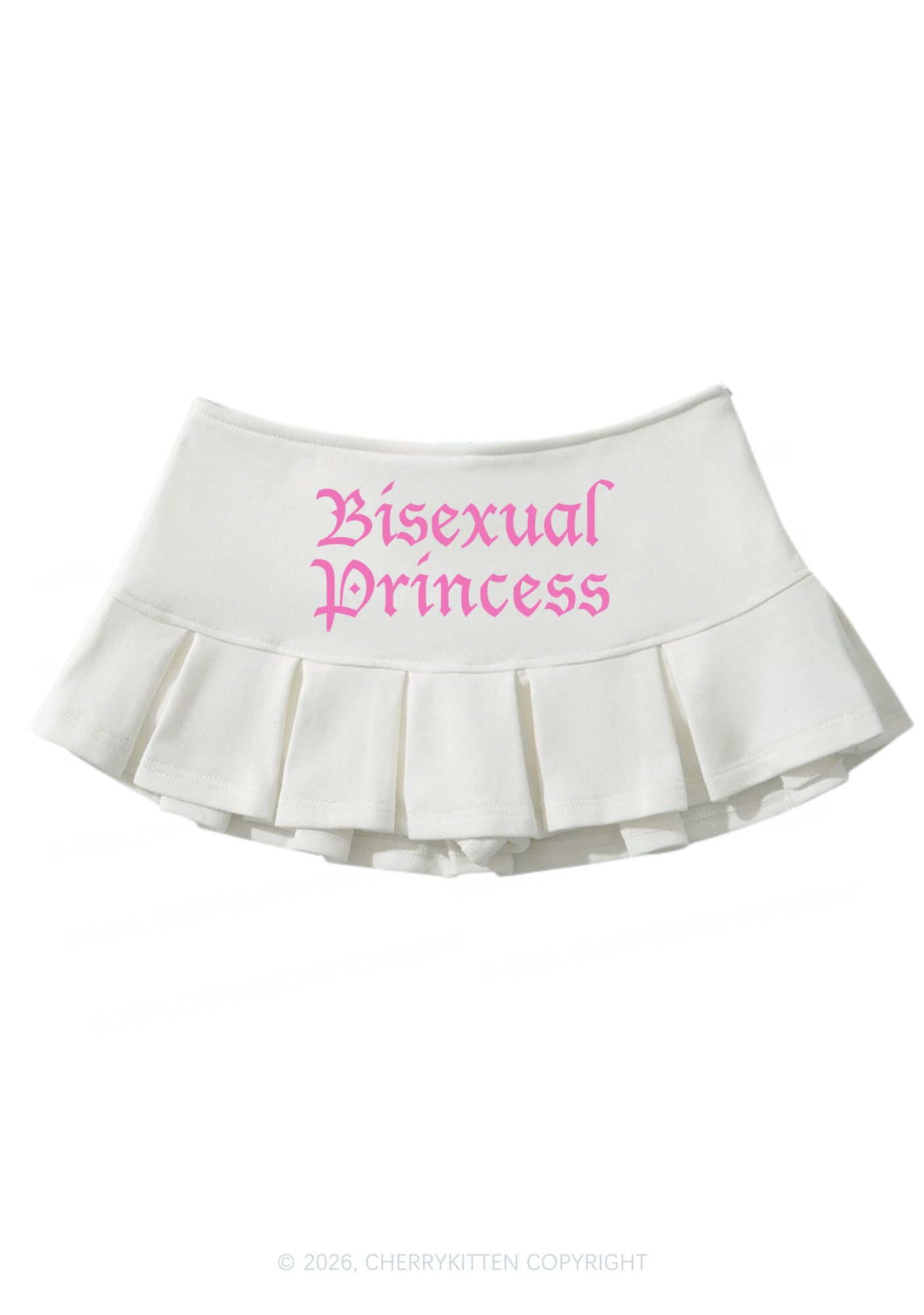 Bisexual Princess Pride Y2K Mini Pleated Skirts Cherrykitten