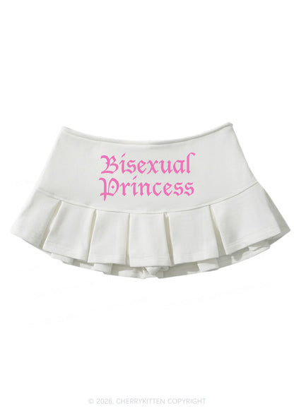 Bisexual Princess Pride Y2K Mini Pleated Skirts Cherrykitten
