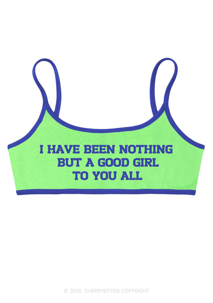 I Have Been A Good Girl Y2K Super Crop Cami Cherrykitten