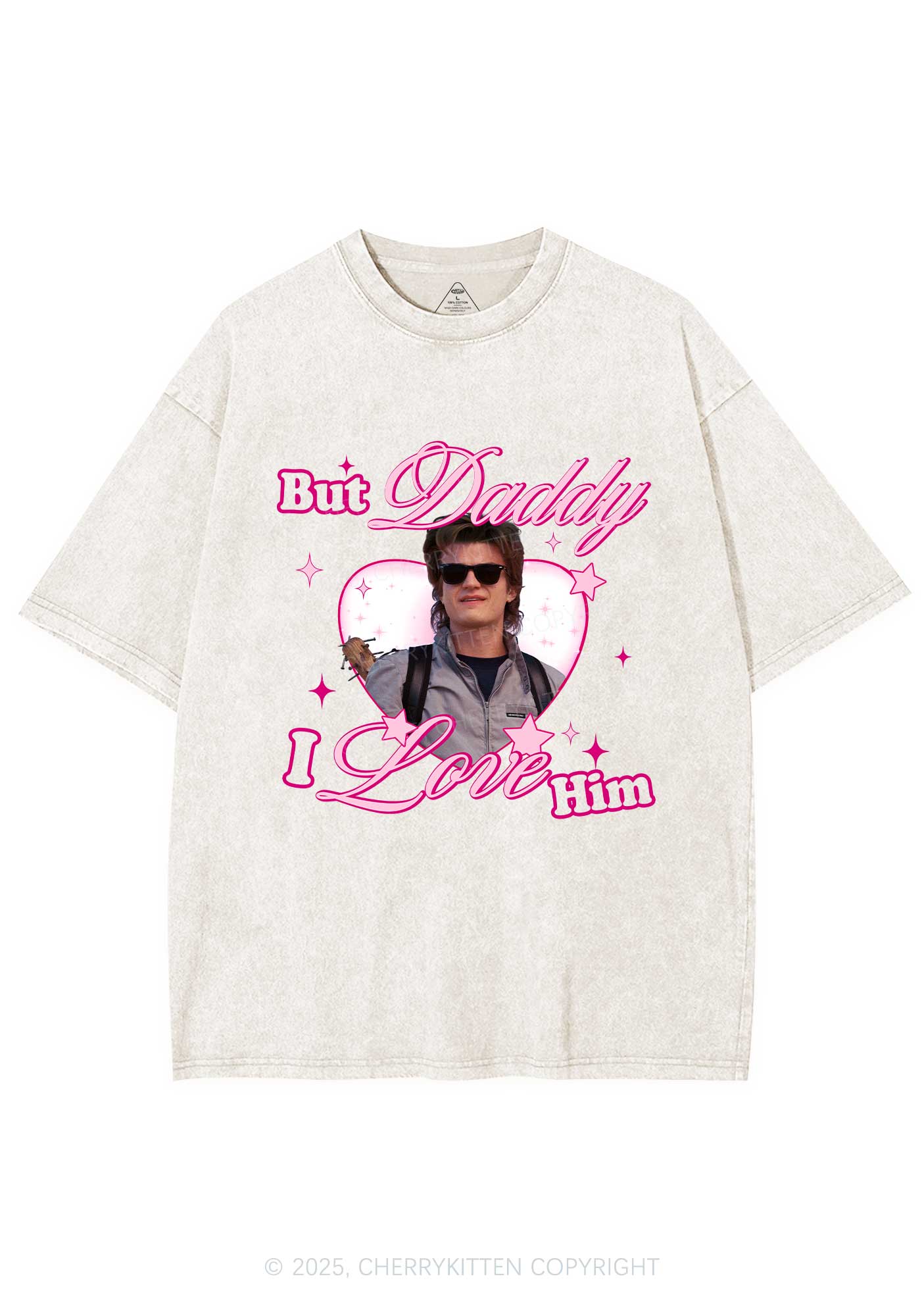 Daddy I Love Him Y2K Shirts Washed Tee Cherrykitten