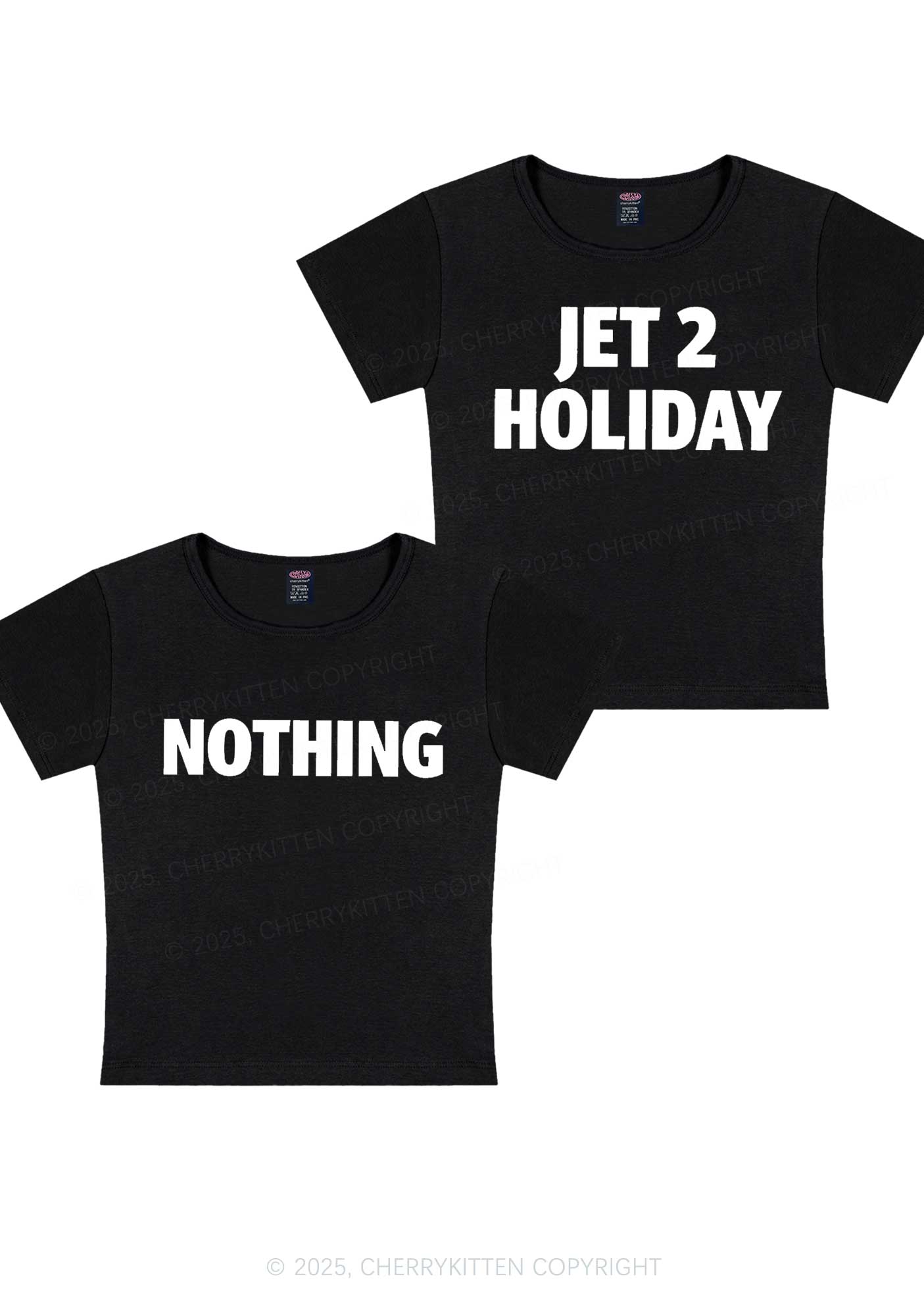 Jet Holiday Nothing Y2K Valentine's Day Baby Tee Cherrykitten