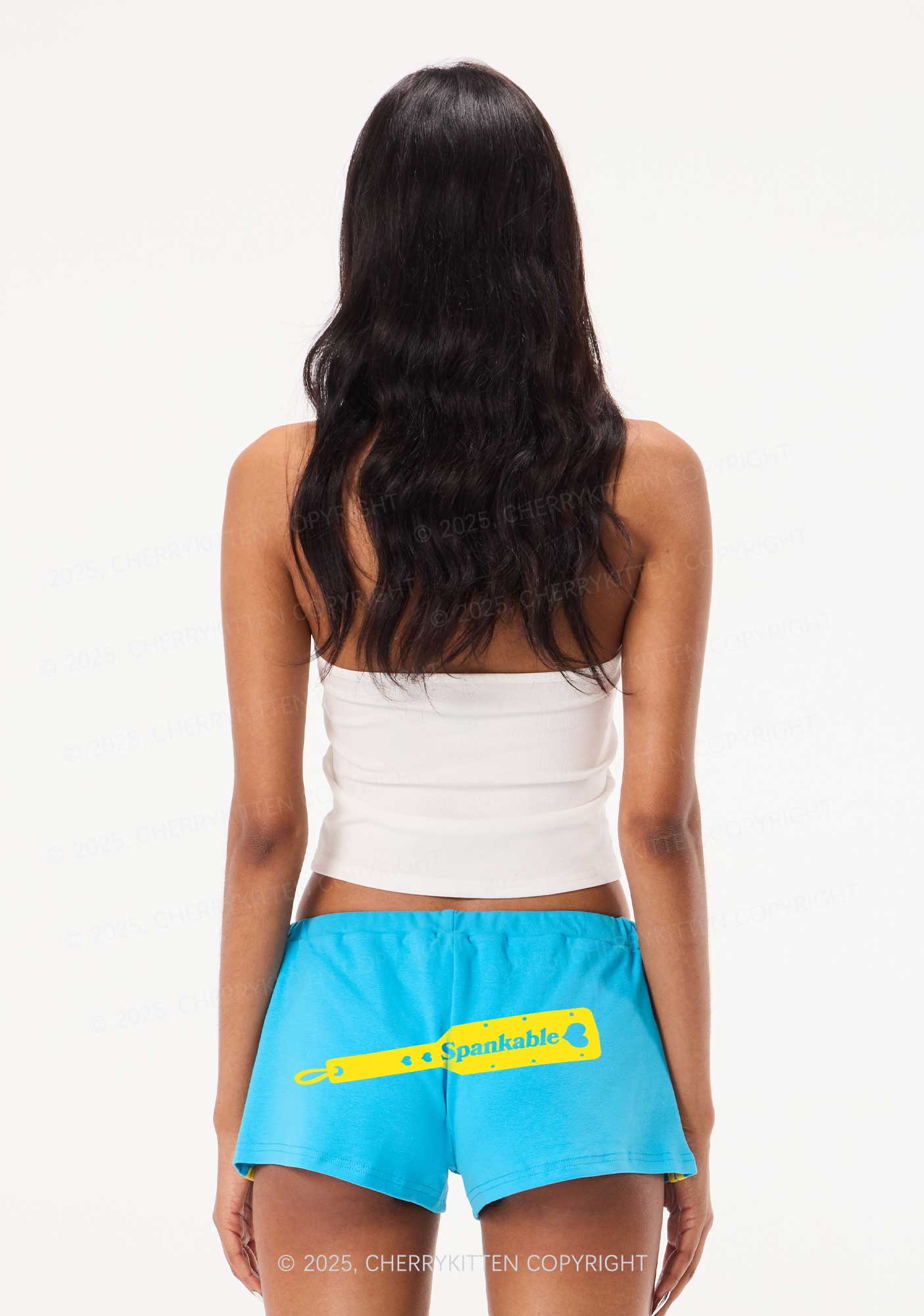 Spankable Y2K Drawstring Mini Shorts Cherrykitten