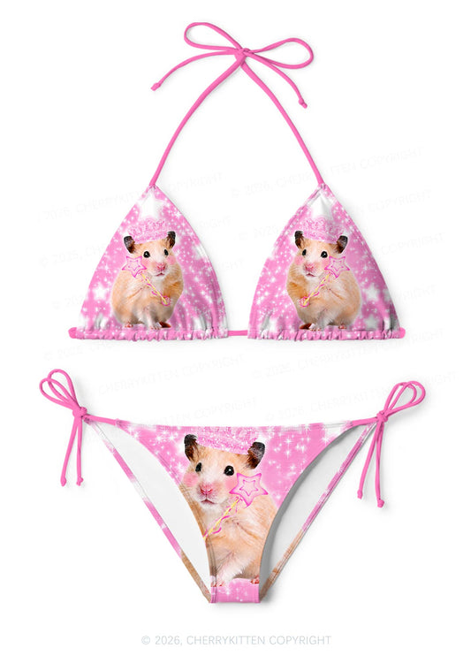 Rat Princess Y2K Print Bikini Set Cherrykitten