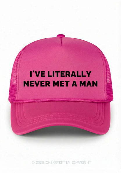 Never Met A Man Pride Y2K Trucker Hat Cherrykitten