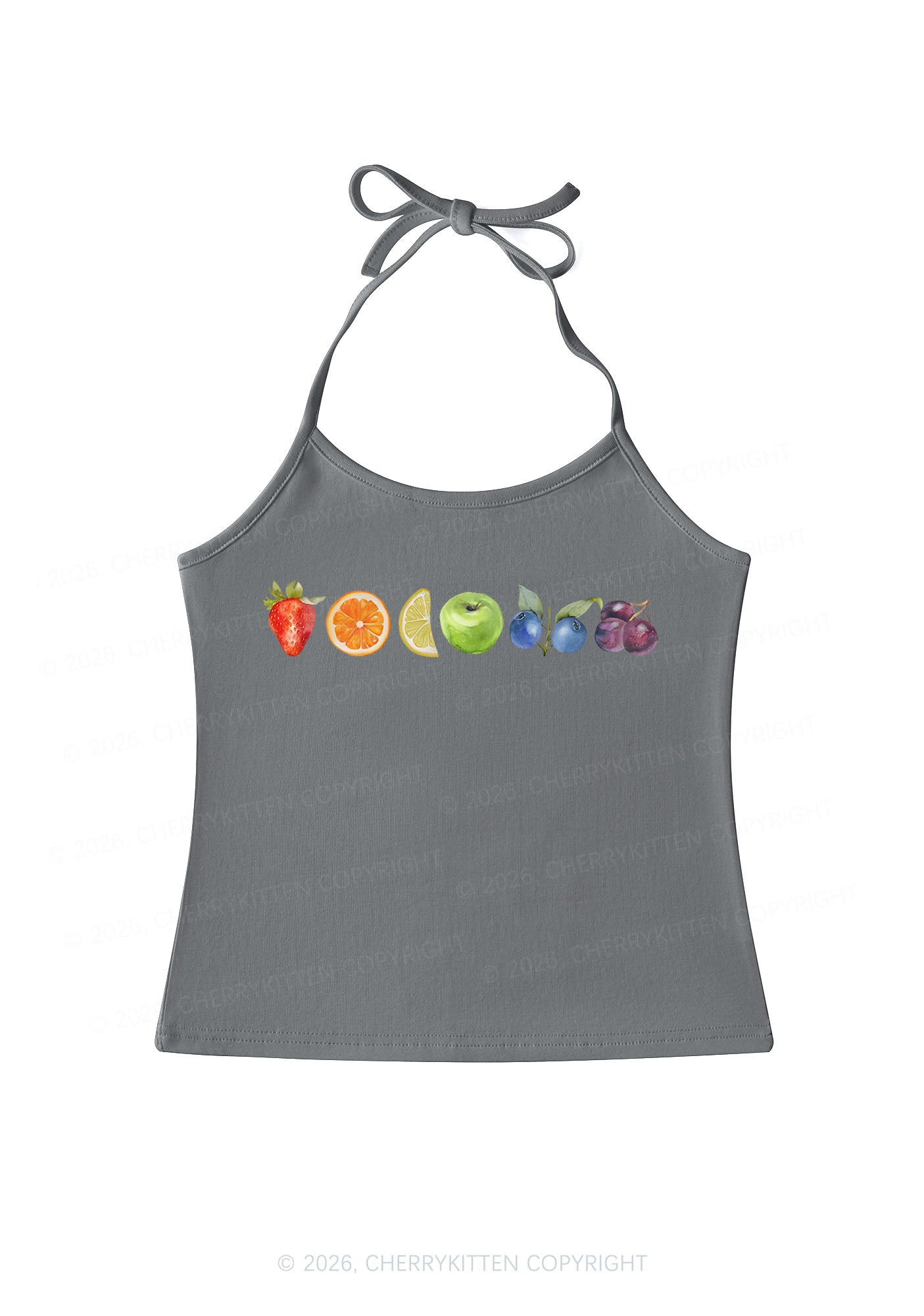 Six Fruity Pride Y2K Halter Neck Cami Cherrykitten