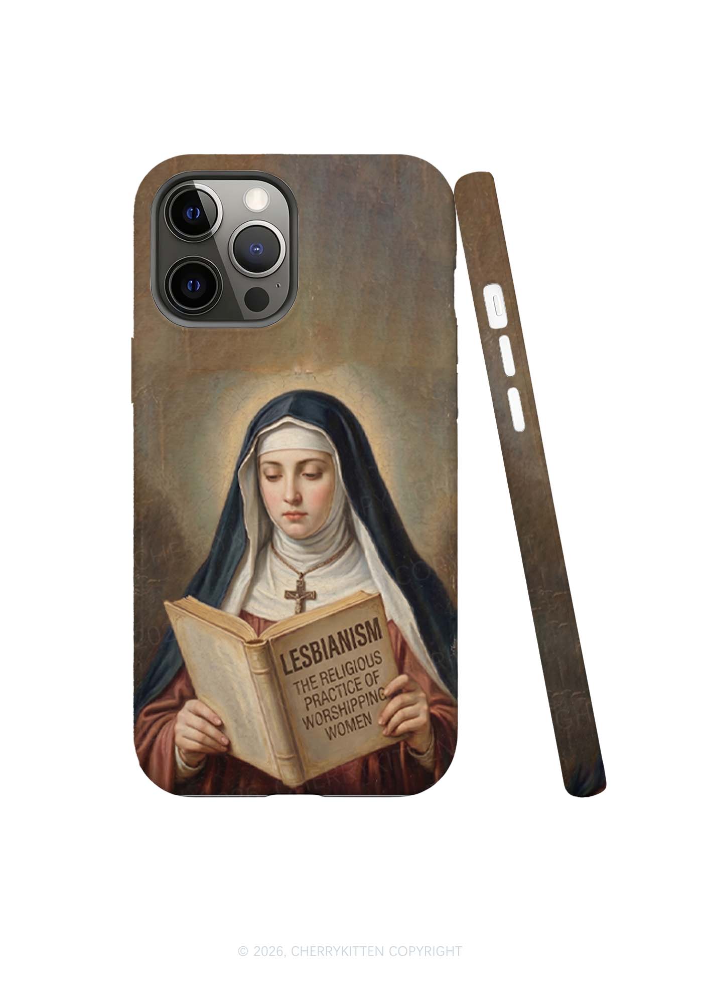 Lesbianism Nun Pride Y2K Phone Case Cherrykitten