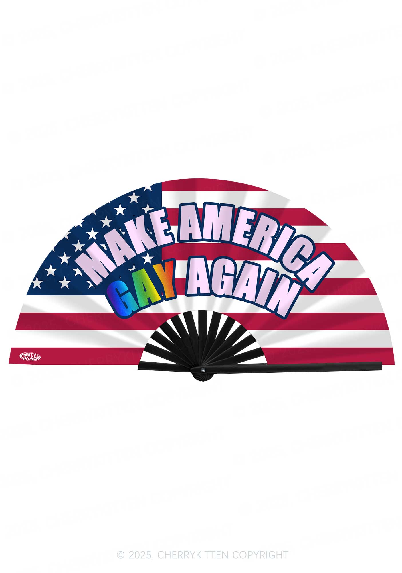 Make America Gay Again Y2K Rave Hand Fan Cherrykitten