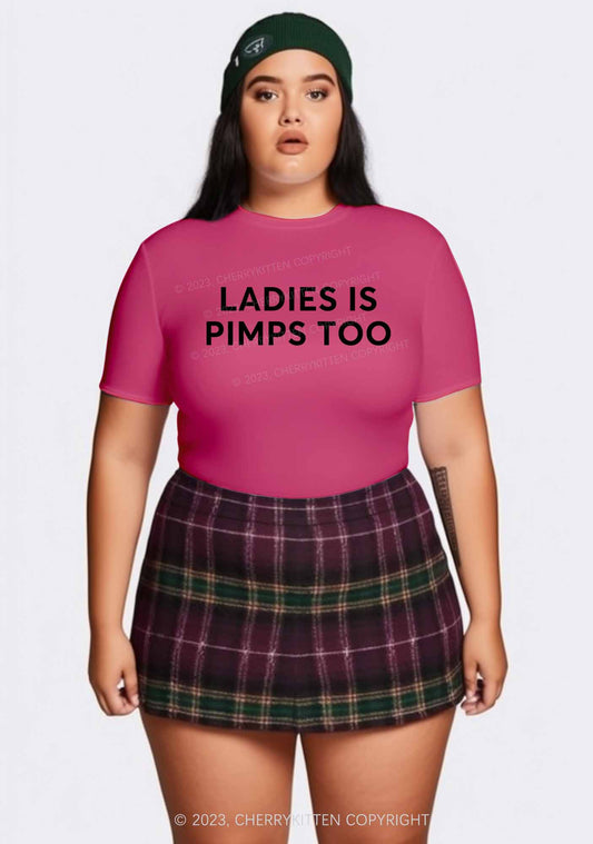 Curvy Ladies Is Pimps Y2K Baby Tee Cherrykitten