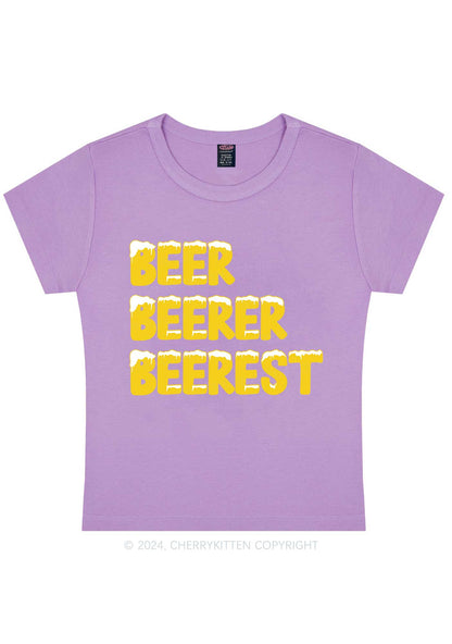 Beer Beerer Beerest Y2K Baby Tee Cherrykitten
