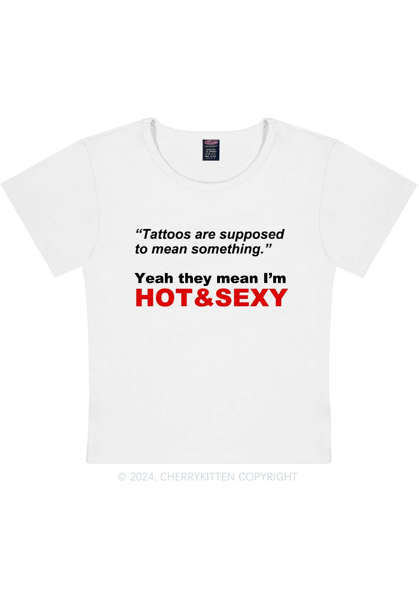 Hot And Sx Y2K Baby Tee Cherrykitten