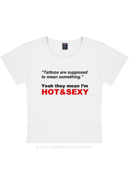 Hot And Sx Y2K Baby Tee Cherrykitten