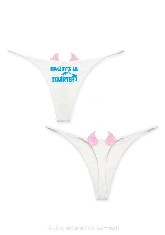 Daddys Lil Squirter Y2K Goth Angel Wings Bikini String Thong Cherrykitten