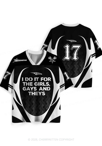 Black I Do It For The Girls Pride Y2K Sport Jersey Shirts Cherrykitten