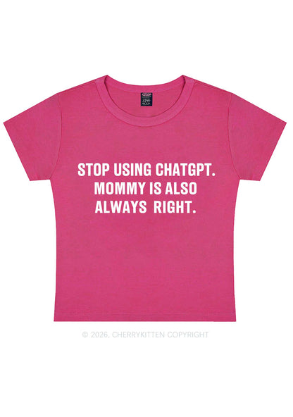 Mommy Also Always Right Y2K Baby Tee Cherrykitten
