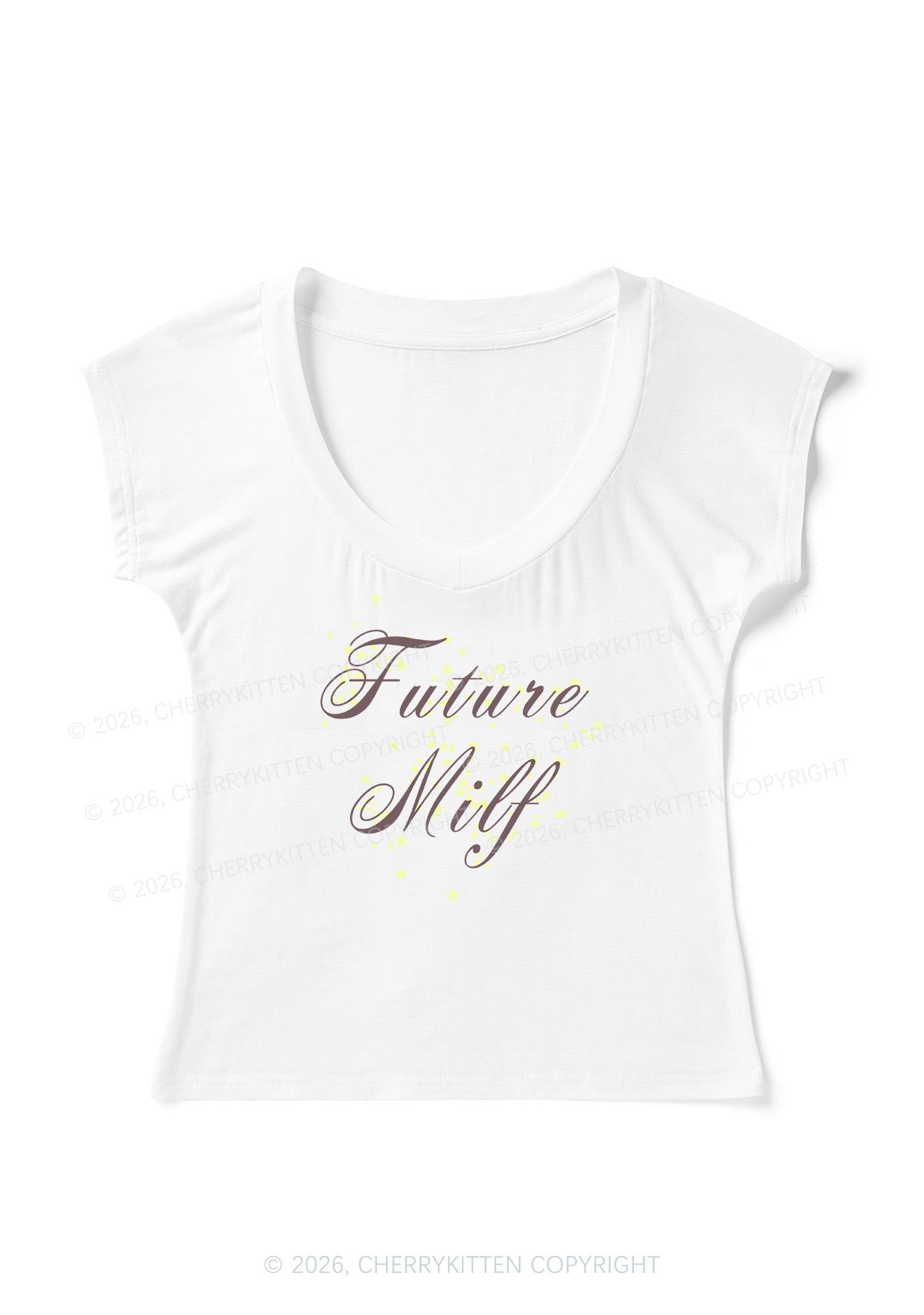 Future Mxxf Stars Y2K V Neck T Shirts Cherrykitten