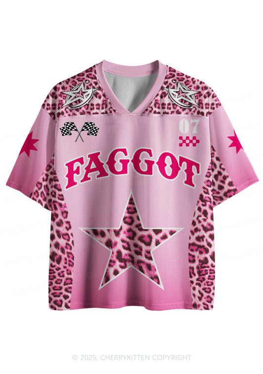 Custom Leopard Star Faggot Pride Y2K Sport Jersey Shirts Cherrykitten