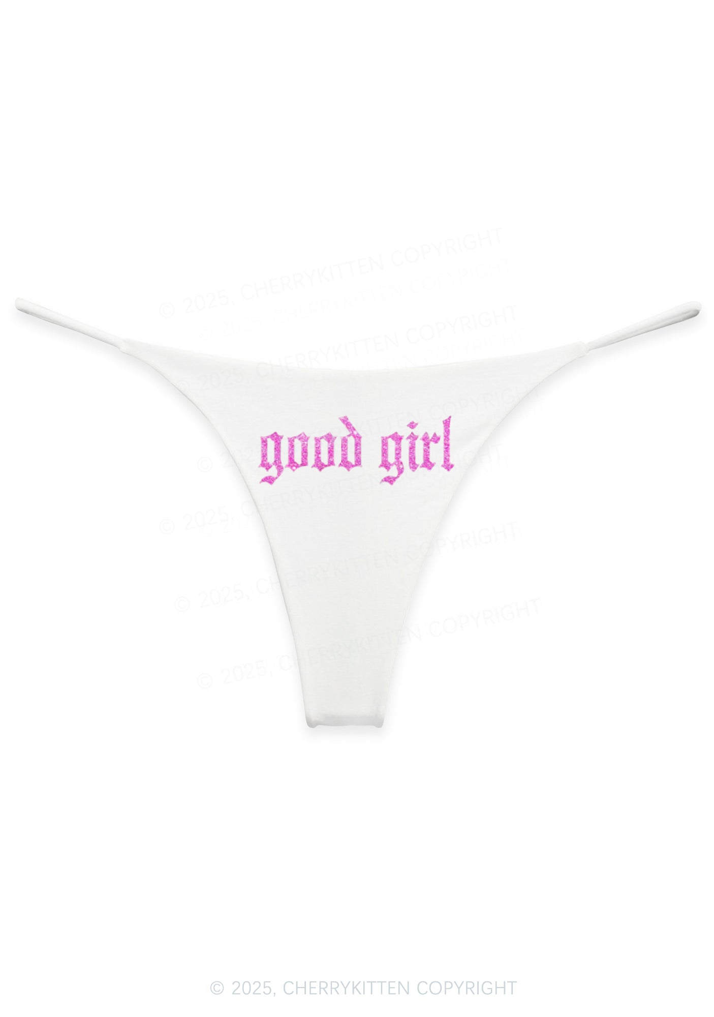 Glitter Good Girl Y2K Bikini String Thong Cherrykitten
