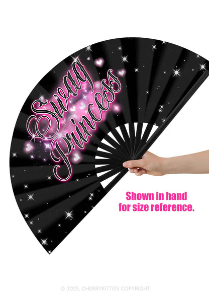 Swag Princess Y2K Rave Hand Fan Cherrykitten