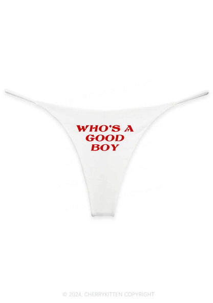 Who's A Good Boy Y2K Bikini String Thong Cherrykitten