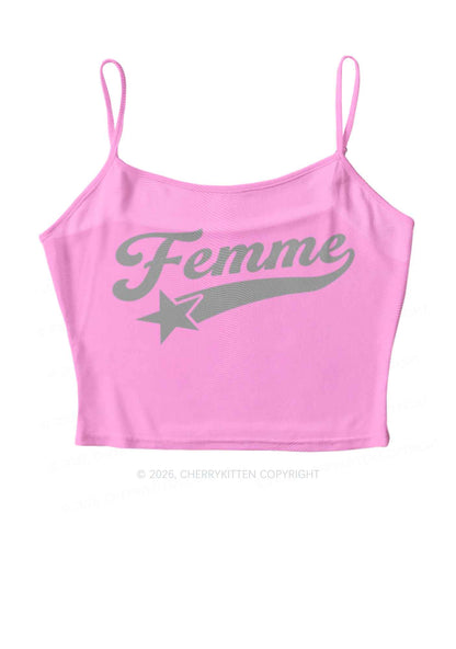 Grey Femme Pride Y2K Mesh Cami Tank Cherrykitten