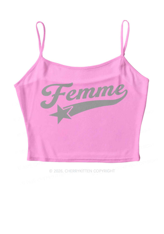 Grey Femme Pride Y2K Mesh Cami Tank Cherrykitten