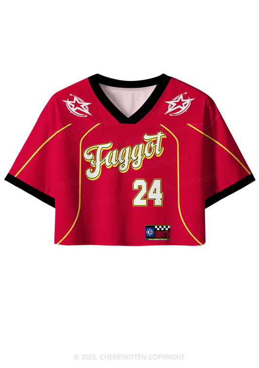 Custom Star Faggot Pride Y2K Crop Sport Jersey Shirts Cherrykitten