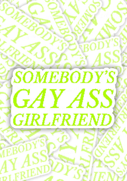 Somebodys Gay Axx Girlfriend Pride 1pc Y2K Sticker Cherrykitten