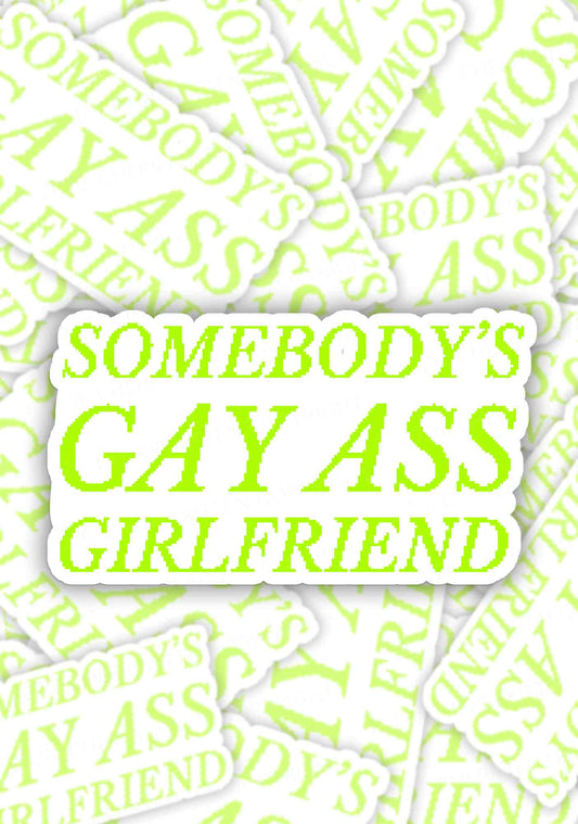 Somebodys Gay Axx Girlfriend Pride 1pc Y2K Sticker Cherrykitten