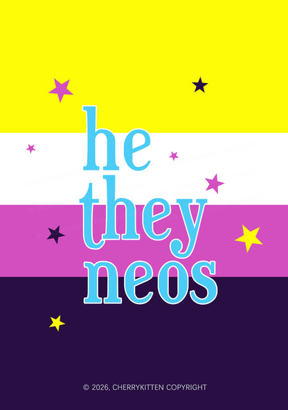 He They Neos Pride 1Pc Y2K Pin Badge Cherrykitten
