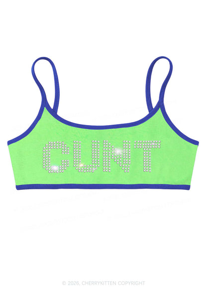 Rhinestone Cxxt Y2K Super Crop Cami Cherrykitten