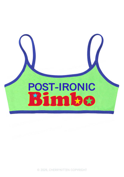 Post Ironic Bimbo Y2K Super Crop Cami Cherrykitten
