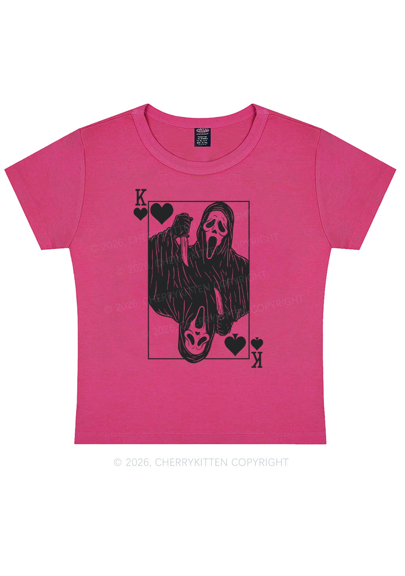 Halloween Knife Ghost Y2K Baby Tee Cherrykitten