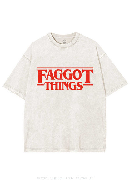 Faggot Things Pride Y2K Shirts Washed Tee Cherrykitten
