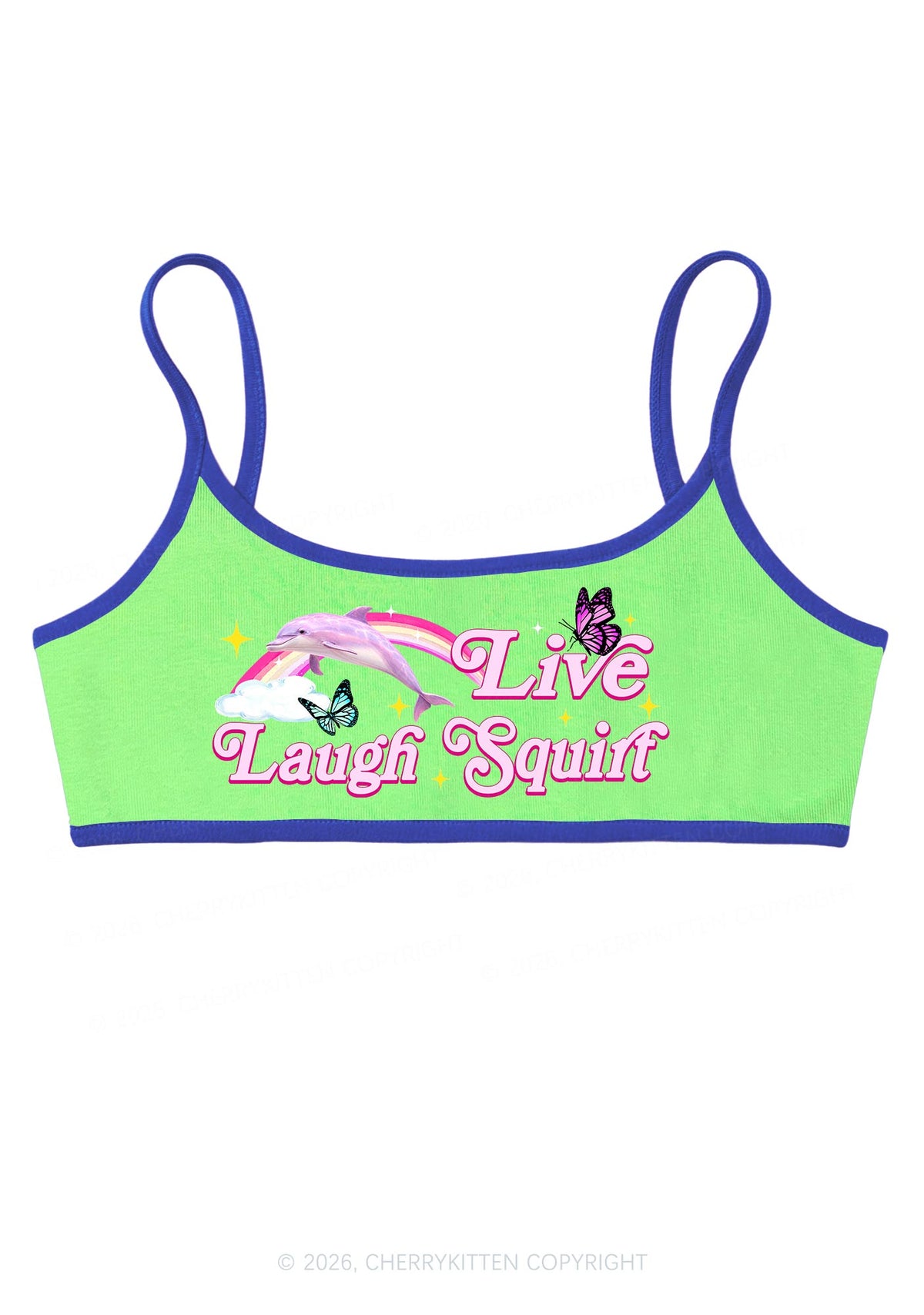 Live Laugh Squirt Y2K Super Crop Cami Cherrykitten