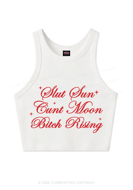 Slxt Sun Cxxt Moon Bxtch Rising Y2K Crop Tank Top Cherrykitten