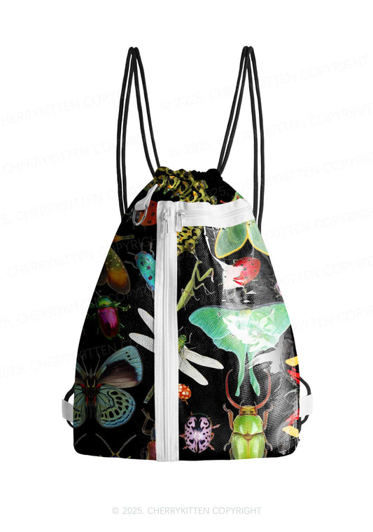 Insects Party Y2K Drawstring Itabag Backpack Cherrykitten