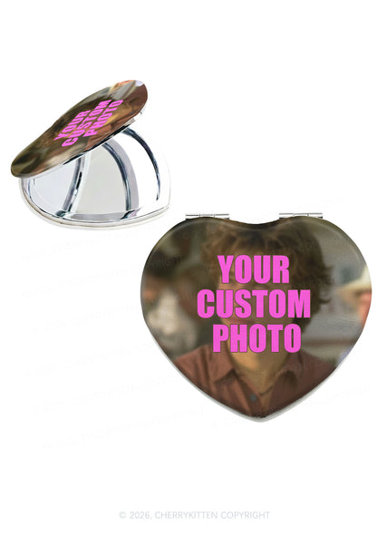Custom Photo Y2K Folding Makeup Mirror Cherrykitten