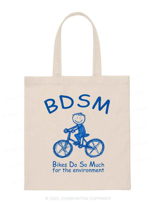 Bikes Do Much Environment Y2K Canvas Tote Bag Cherrykitten